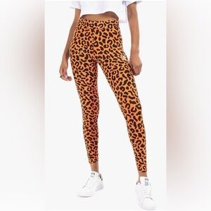 Adidas Women’s Orange Leopard Print Leggings